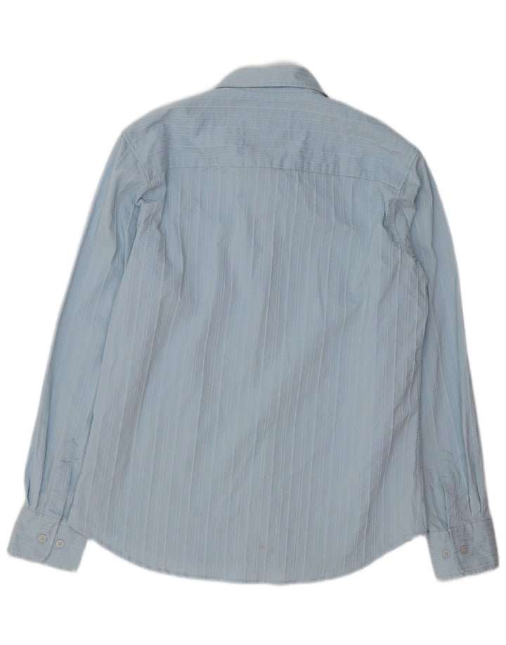 Camicia da uomo slim fit BKE in cotone a righe grandi blu