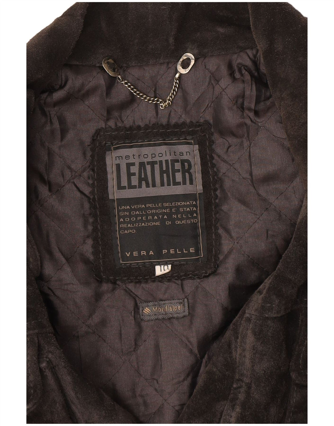 Giacca a vento oversize in pelle scamosciata da donna vintage UK 10 piccola pelle grigia