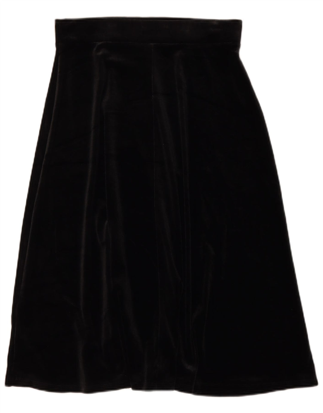 Gonna a trapezio in velluto da donna Marks & Spencer UK 12 media W30 nera