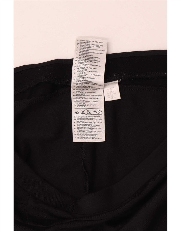 Pantaloni da tuta Adidas Capri da donna UK 12 nylon nero medio