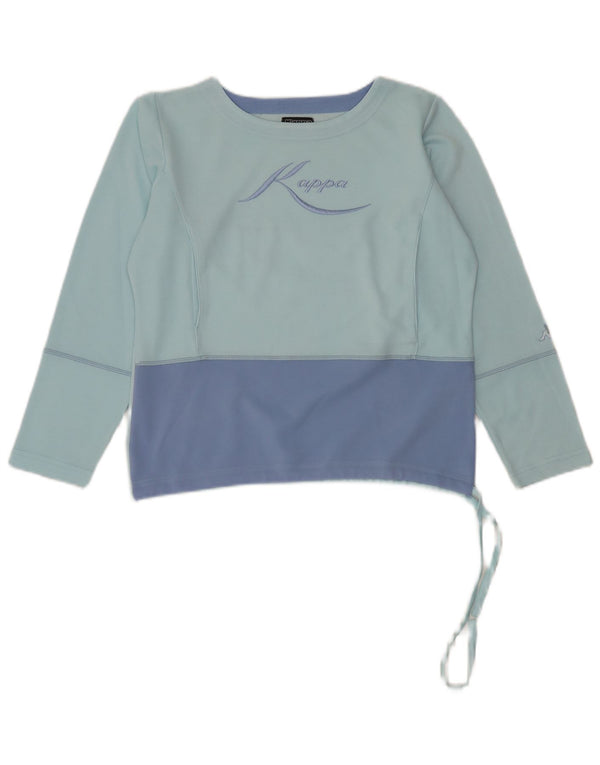 Top grafico per ragazze Kappa manica lunga 13-14 anni 2XL Blu Colourblock