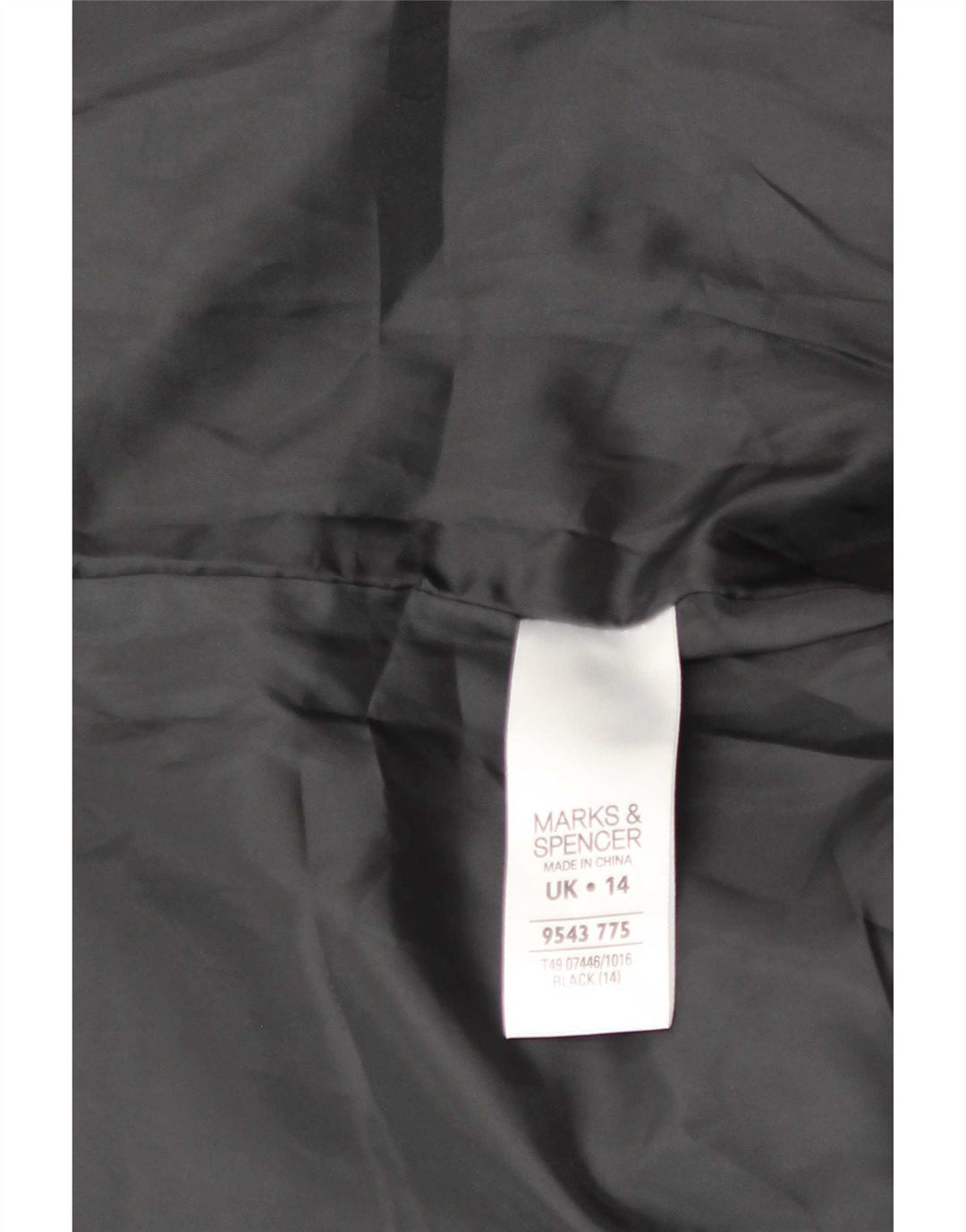 Giacca blazer a 4 bottoni Marks & Spencer da donna UK 14 poliestere nero medio