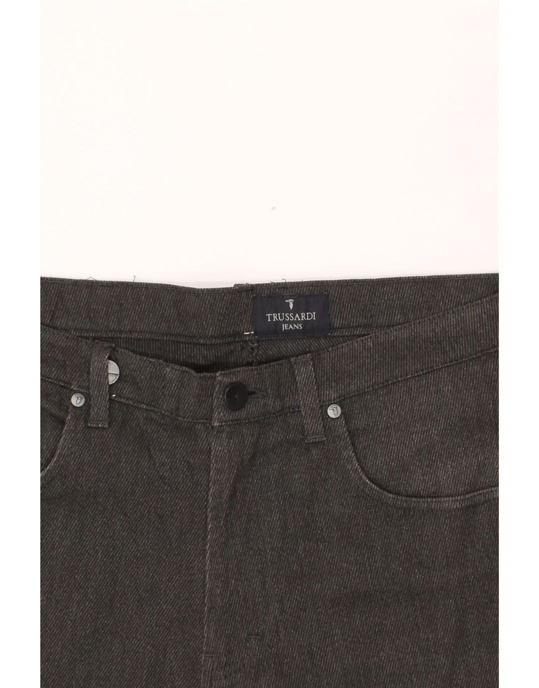 TRUSSARDI Mens Cropped Jeans W33 L24 Black Cotton Vintage Trussardi and Second-Hand Trussardi from Messina Hembry 