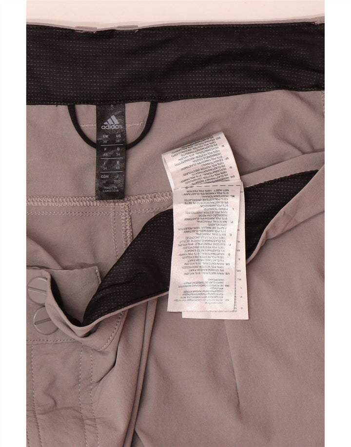Pantaloncini casual da uomo ADIDAS W38 XL nylon grigio