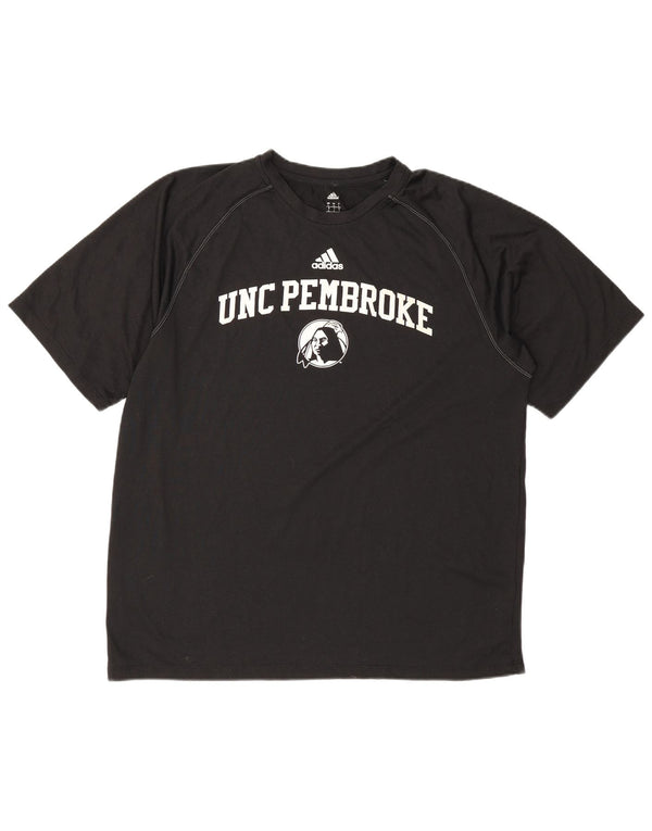 Adidas Uomo UNC Pembroke T-shirt grafica Top Large Nero Poliestere