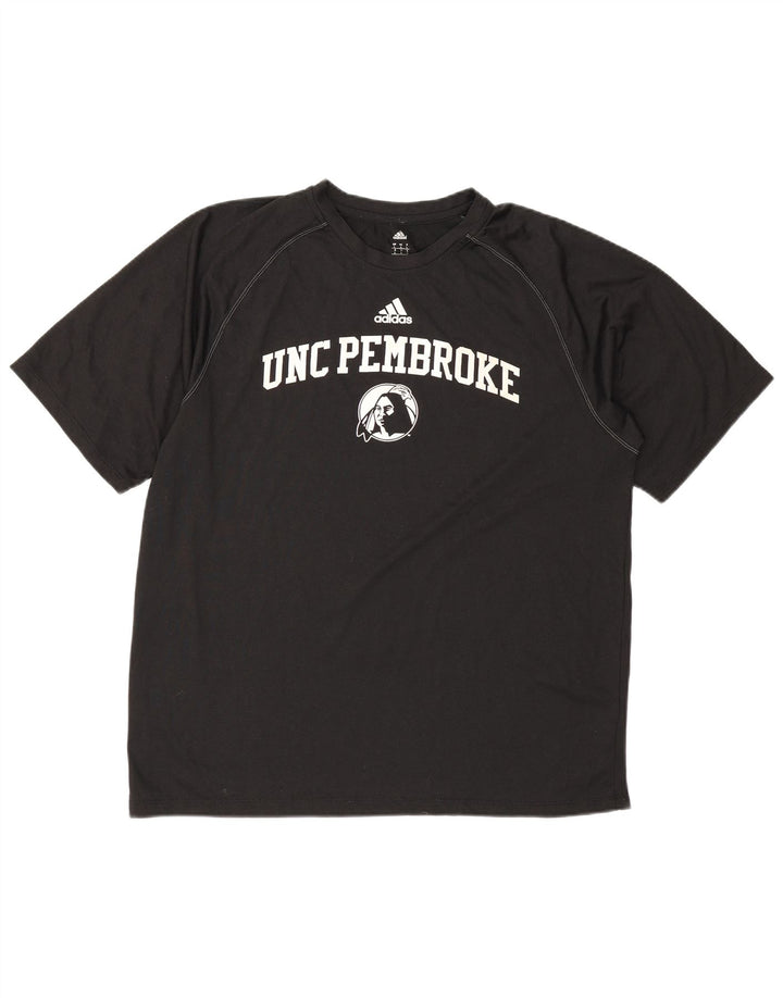 Adidas Uomo UNC Pembroke T-shirt grafica Top Large Nero Poliestere