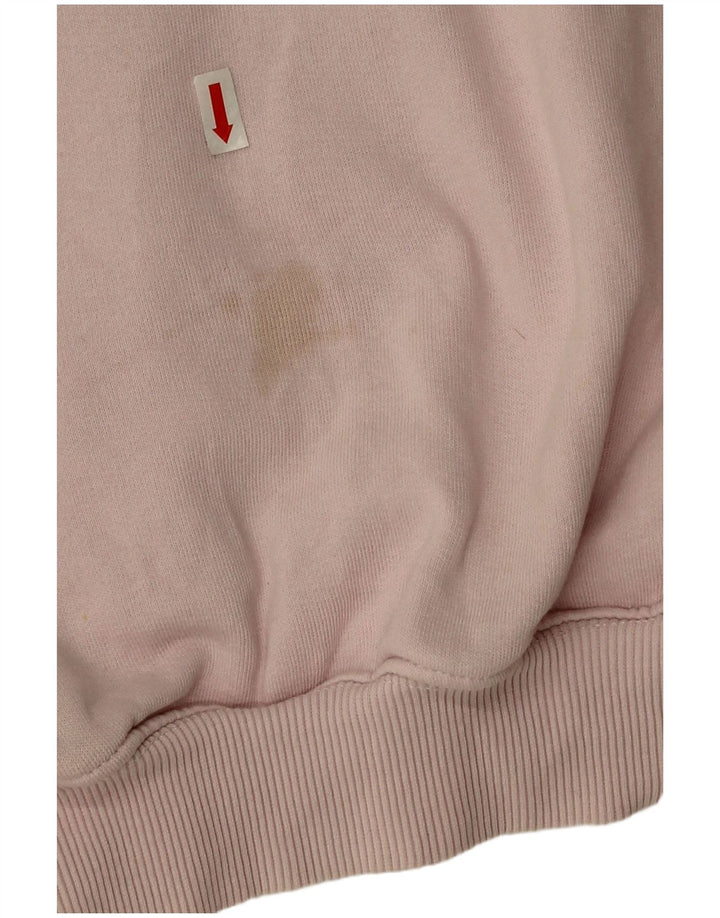 Felpa corta oversize da donna Zara, maglione UK 14, cotone rosa medio