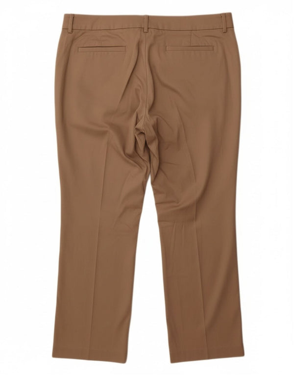 Lee Womens Mid Rise Straight Casual Trousers US 18 2XL W40 L29 Beige