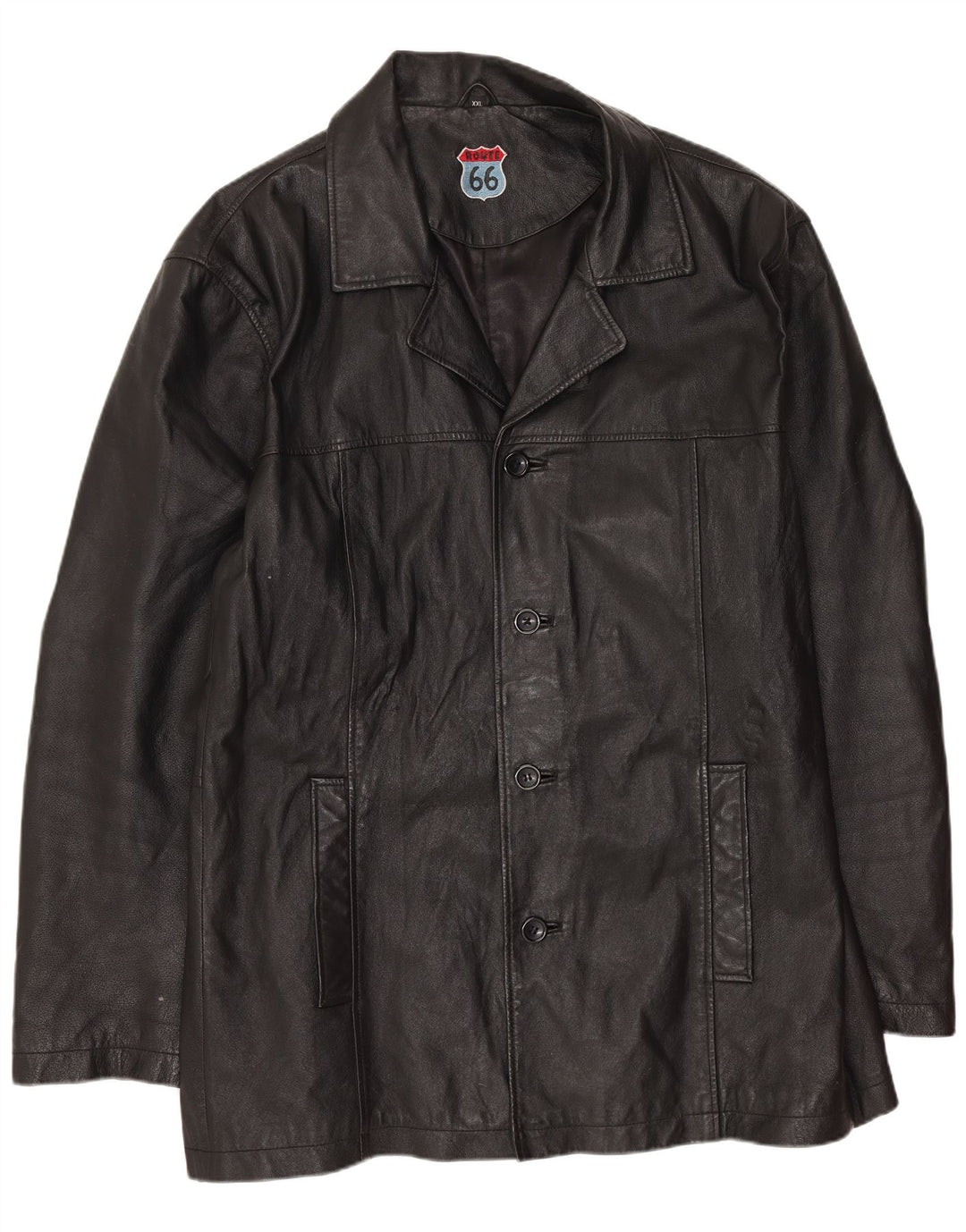 Giacca in pelle da uomo Route 66 UK 44 2XL Pelle nera