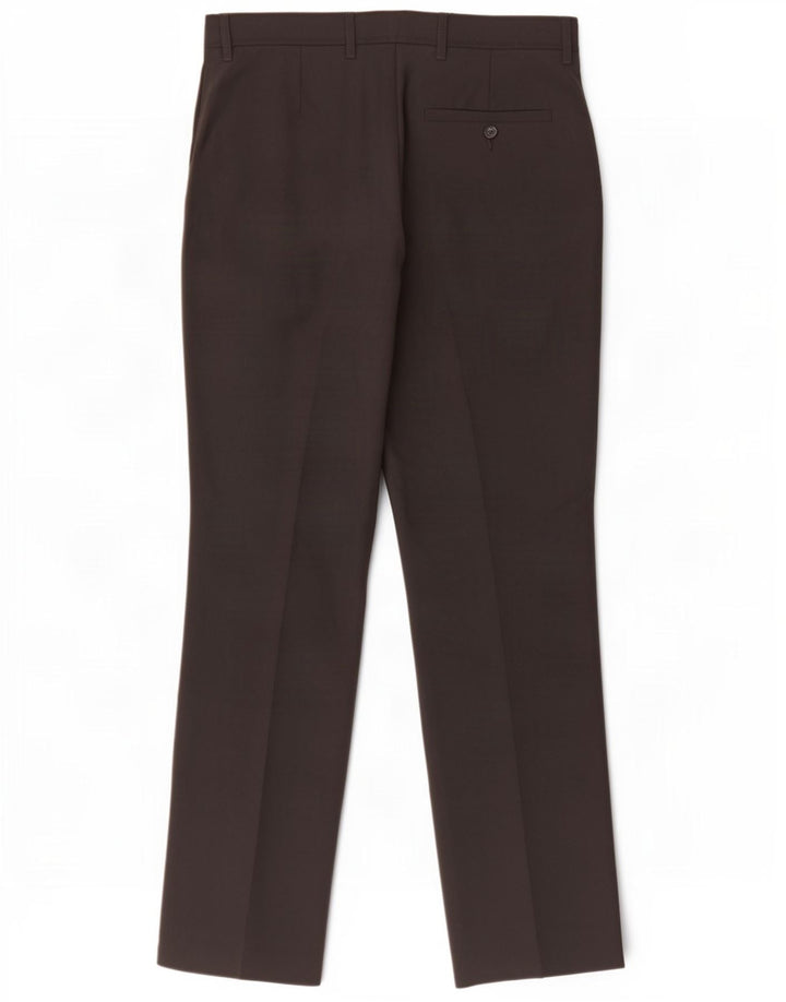 Pantaloni chino slim da uomo Marks & Spencer W30 L31 poliestere grigio