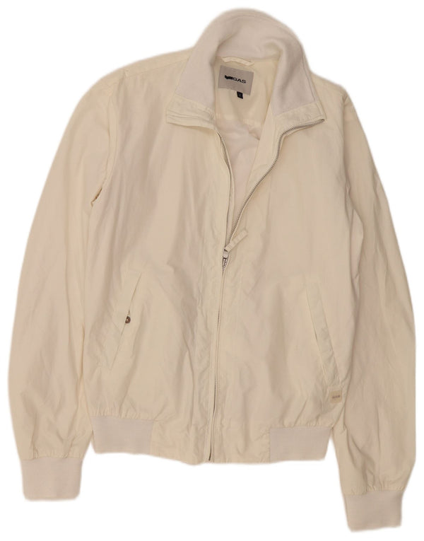 Giubbotto bomber da uomo GAS UK 36 piccolo bianco sporco