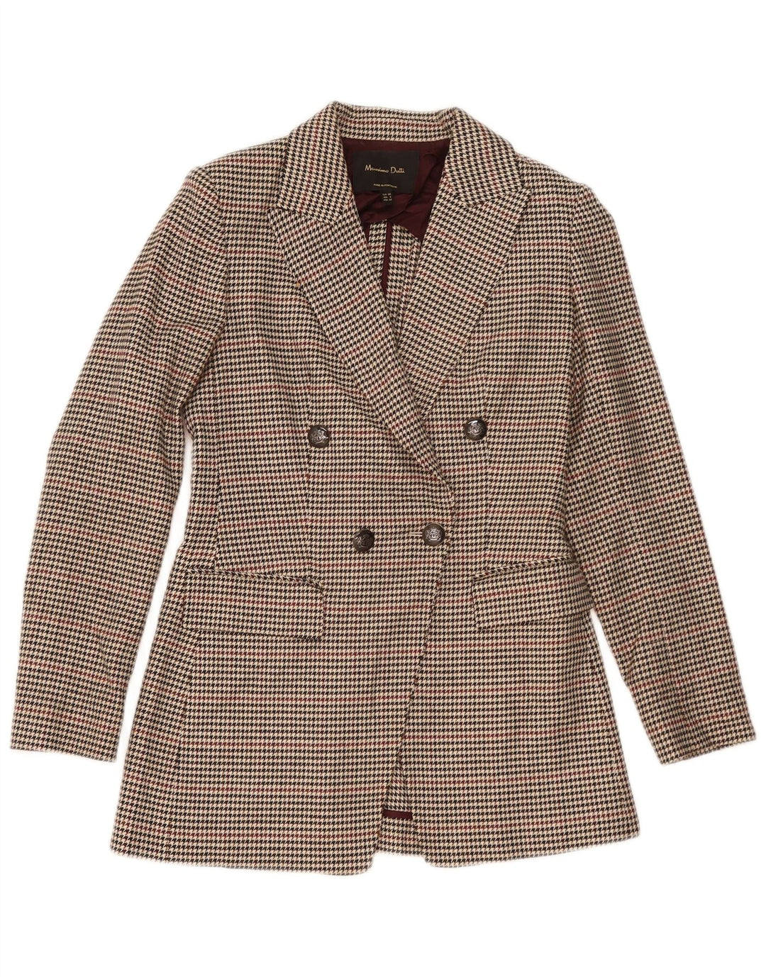 Giacca blazer doppiopetto da donna Massimo Dutti EU 34 2XS Beige