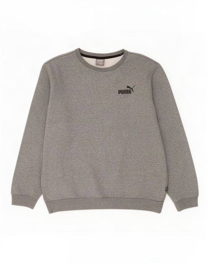 Felpa da uomo Puma Maglione grande in cotone chiazzato grigio