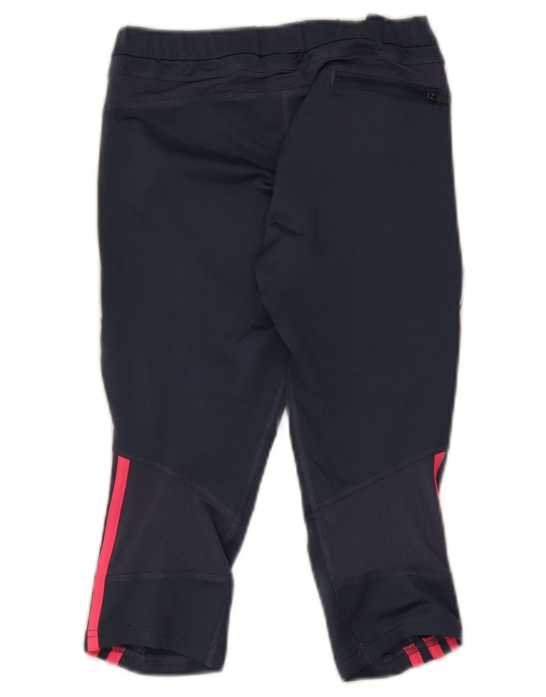Adidas Donna Response Capri Leggings UK 12 Medio Blu Navy Poliestere