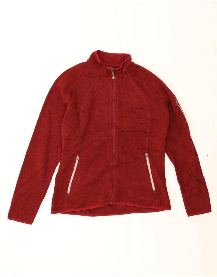 Giacca da tuta da donna Eddie Bauer UK 18 XL Poliestere chiazzato rosso