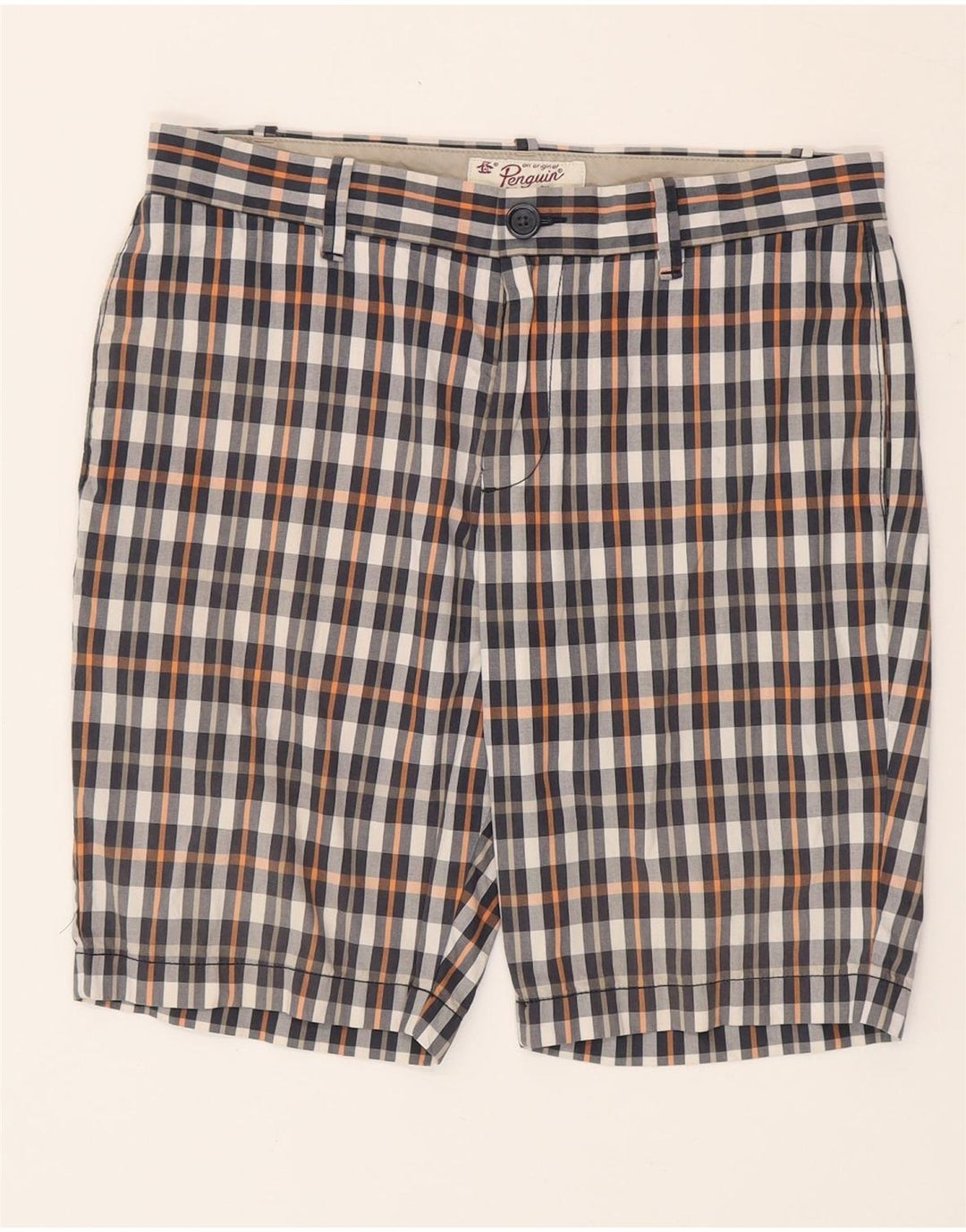 Pantaloncini chino da uomo Penguin W32 cotone a quadri multicolore medio