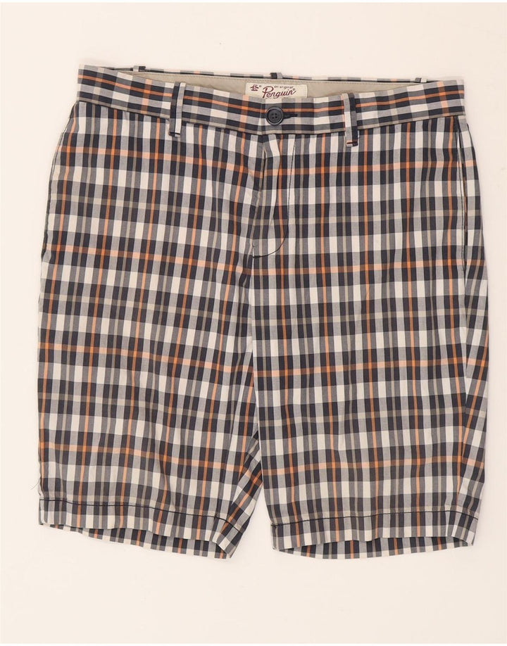 Pantaloncini chino da uomo Penguin W32 cotone a quadri multicolore medio