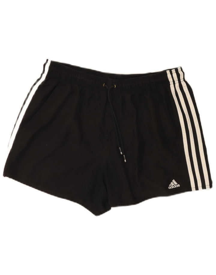 Pantaloncini sportivi da uomo Adidas medi neri in poliestere
