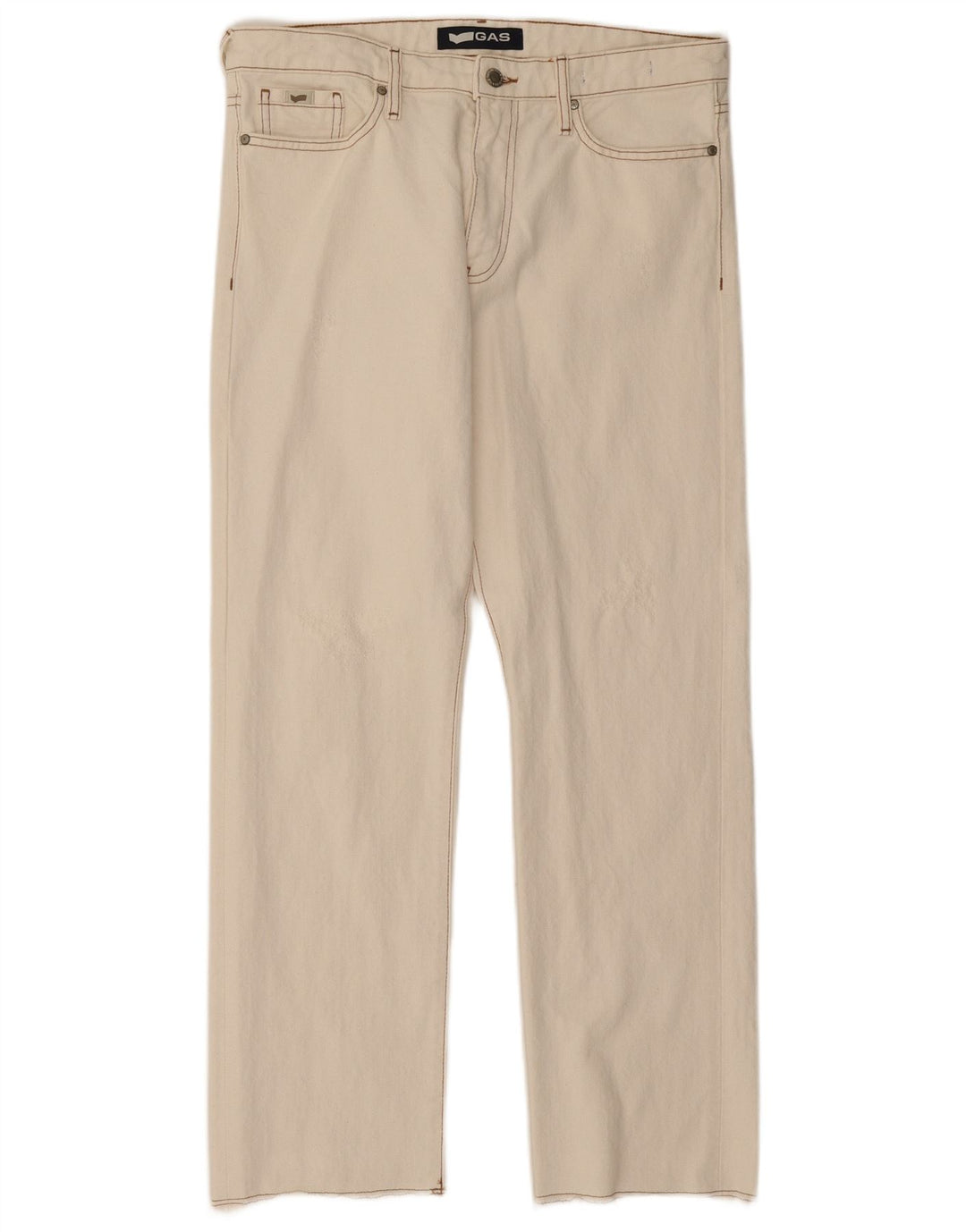 Jeans dritti da uomo Gas W31 L28 cotone bianco