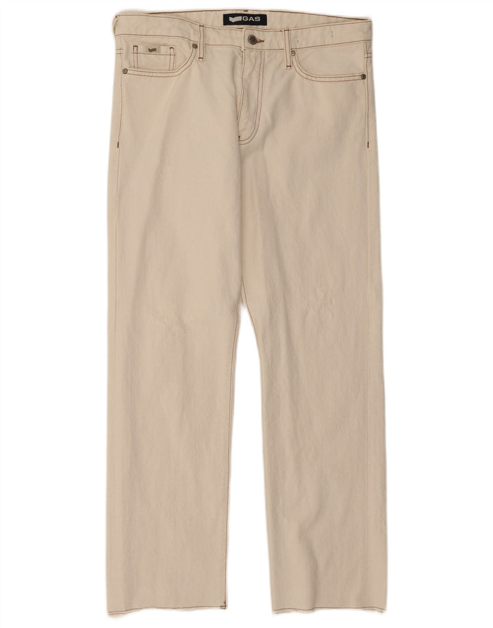 Jeans dritti da uomo Gas W31 L28 cotone bianco