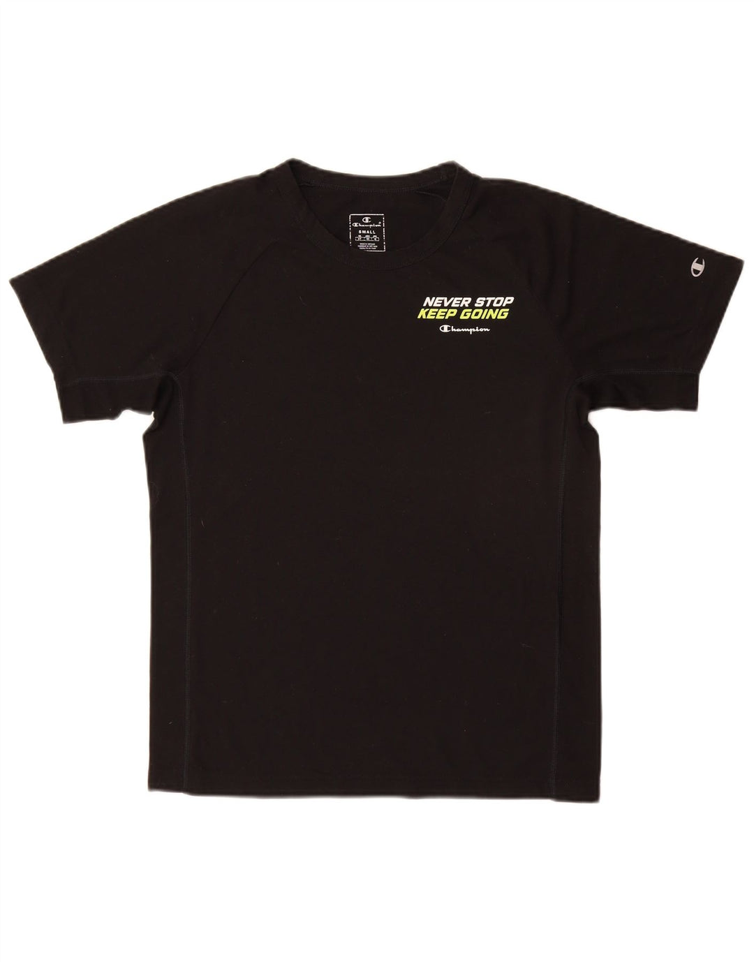 T-shirt grafica da uomo Champion Top piccola nera