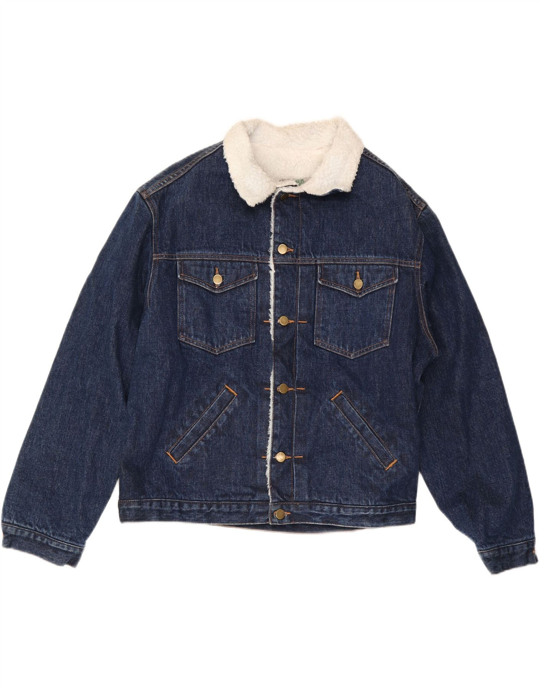 Giacca in denim Sherpa da uomo GREEN FOX UK 38 Blu medio