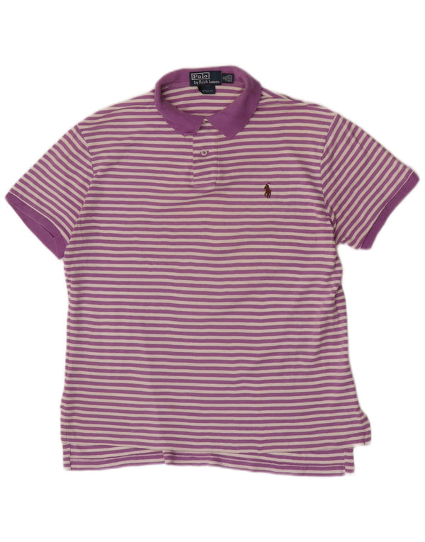 Polo Ralph Lauren Camicia da uomo su misura, cotone a righe grandi viola