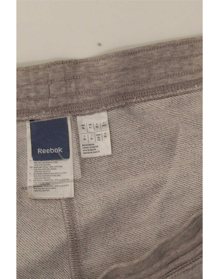 Pantaloncini sportivi Reebok da uomo con grafica XL in cotone grigio