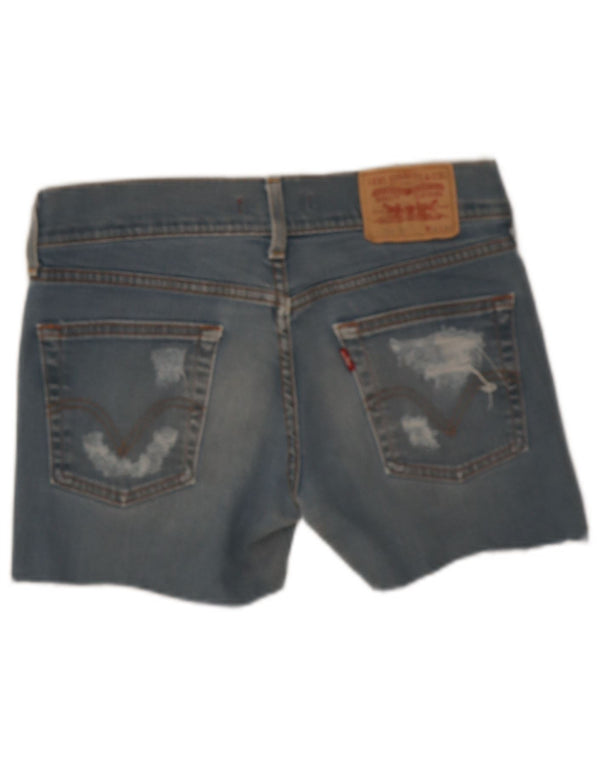 Pantaloncini Levi's da donna 559 in denim invecchiato W32 grande cotone blu