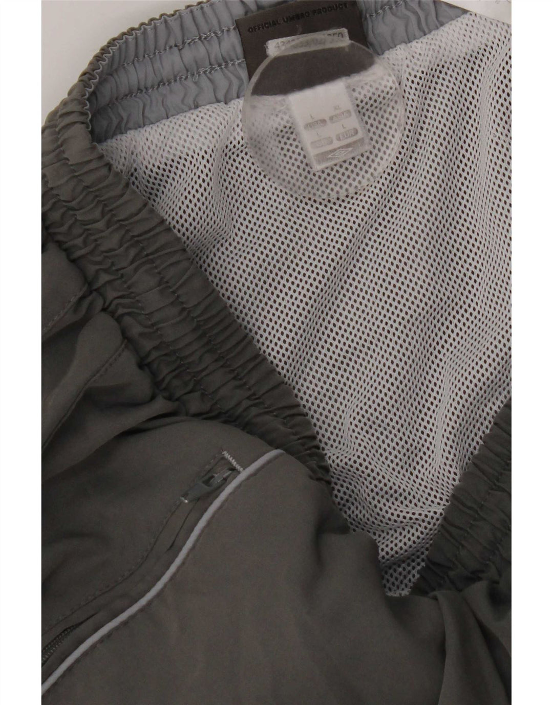 Pantaloncini sportivi da uomo Umbro grandi in poliestere grigio
