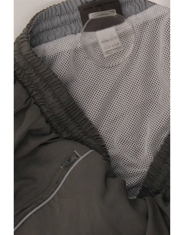 Pantaloncini sportivi da uomo Umbro grandi in poliestere grigio