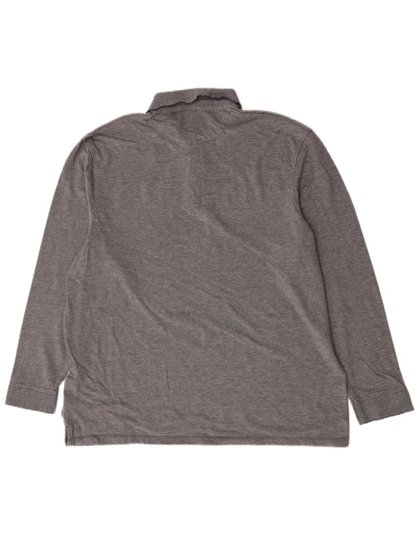 Polo da uomo a maniche lunghe Wrangler 3XL in cotone grigio