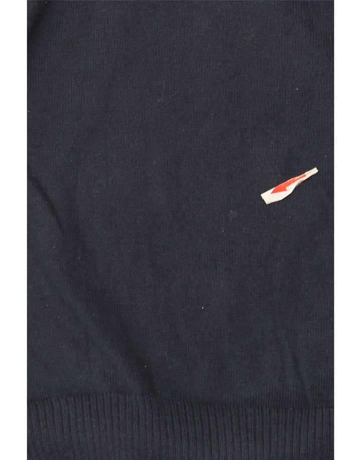 Maglione da uomo con scollo a V Penguin, grande cotone blu navy
