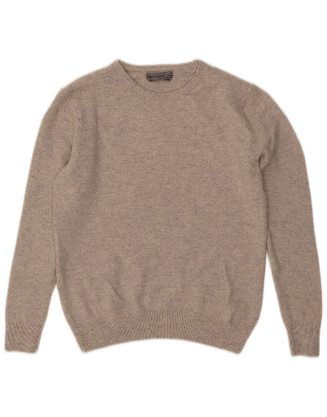 Maglione maglione girocollo da donna Marks & Spencer UK 14 Grigio medio chiazzato