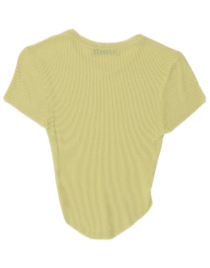 Top corto a maniche corte da donna Zara UK 4 XS giallo