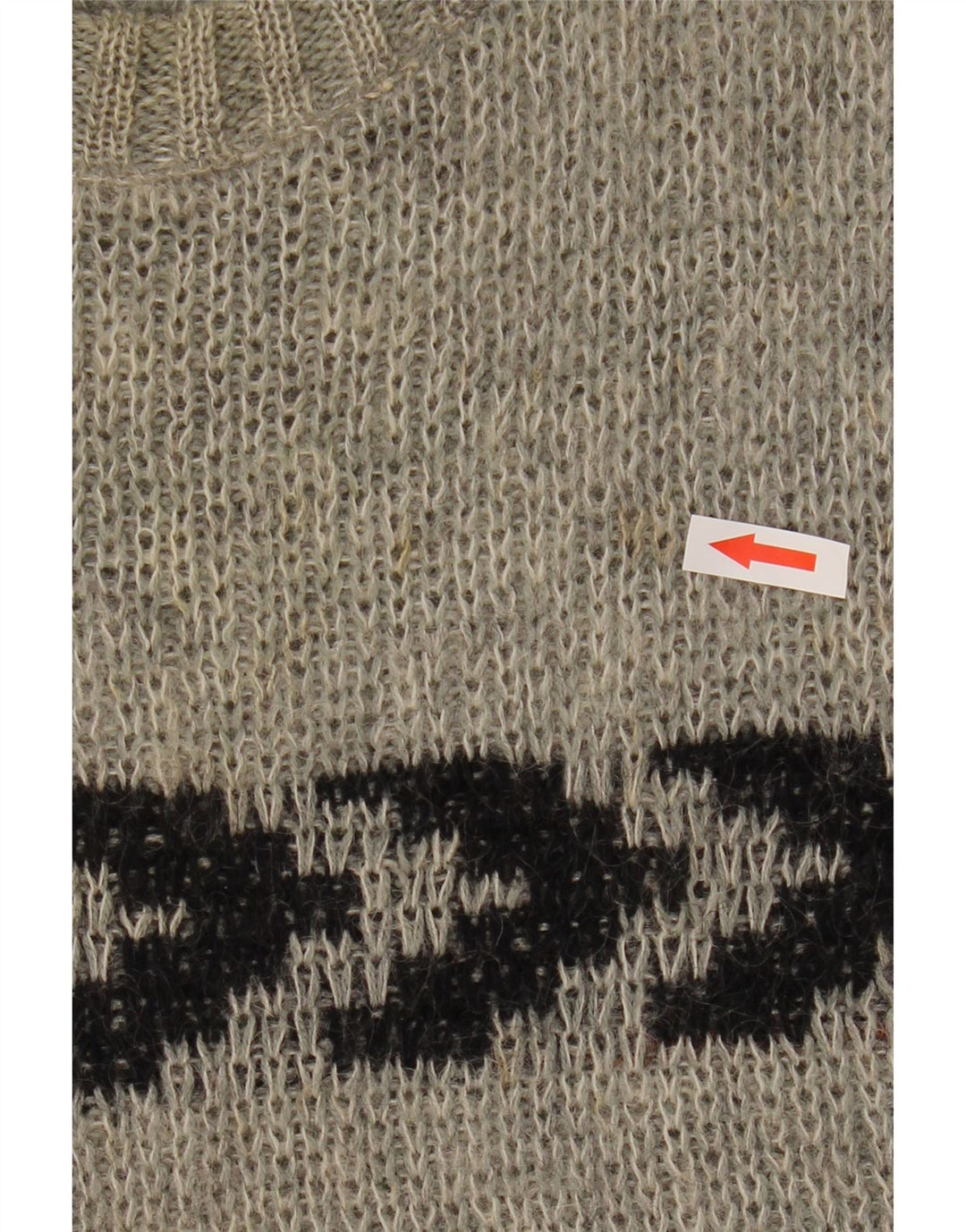 Maglione vintage da uomo girocollo taglia 40 a righe grigio medio