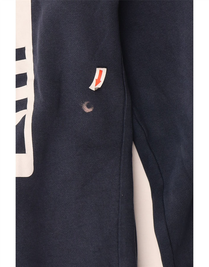 Giacca da ginnastica grafica da uomo Adidas piccola in cotone blu navy