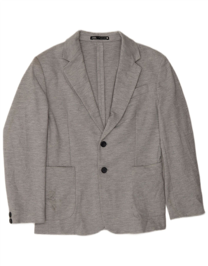 Giacca blazer da uomo a 2 bottoni Zara UK 36 piccola grigia
