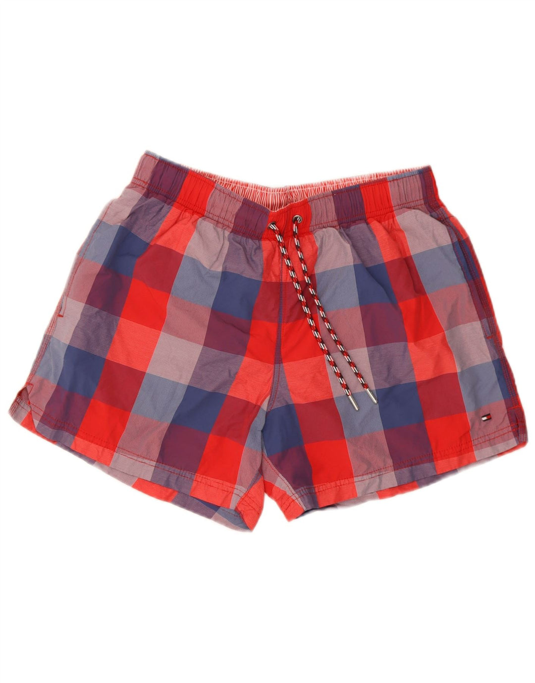 Pantaloncini da bagno da uomo Tommy Hilfiger Nylon rosso medio a quadri
