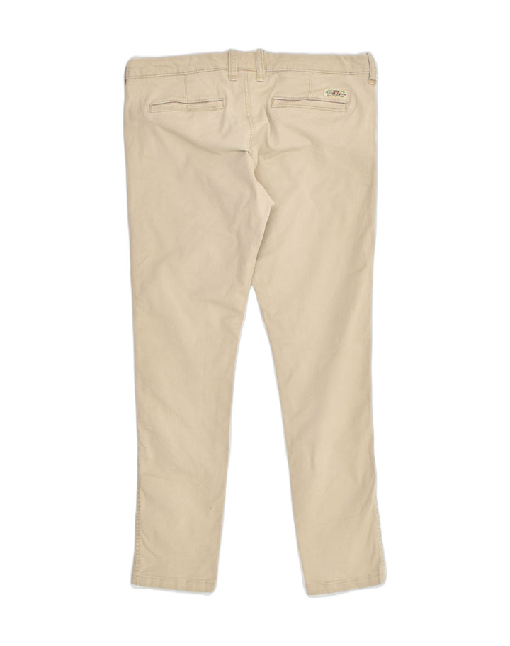 RALPH LAUREN Womens Slim Casual Trousers W33 L28  Beige Cotton | Vintage Ralph Lauren | Thrift | Second-Hand Ralph Lauren | Used Clothing | Messina Hembry 