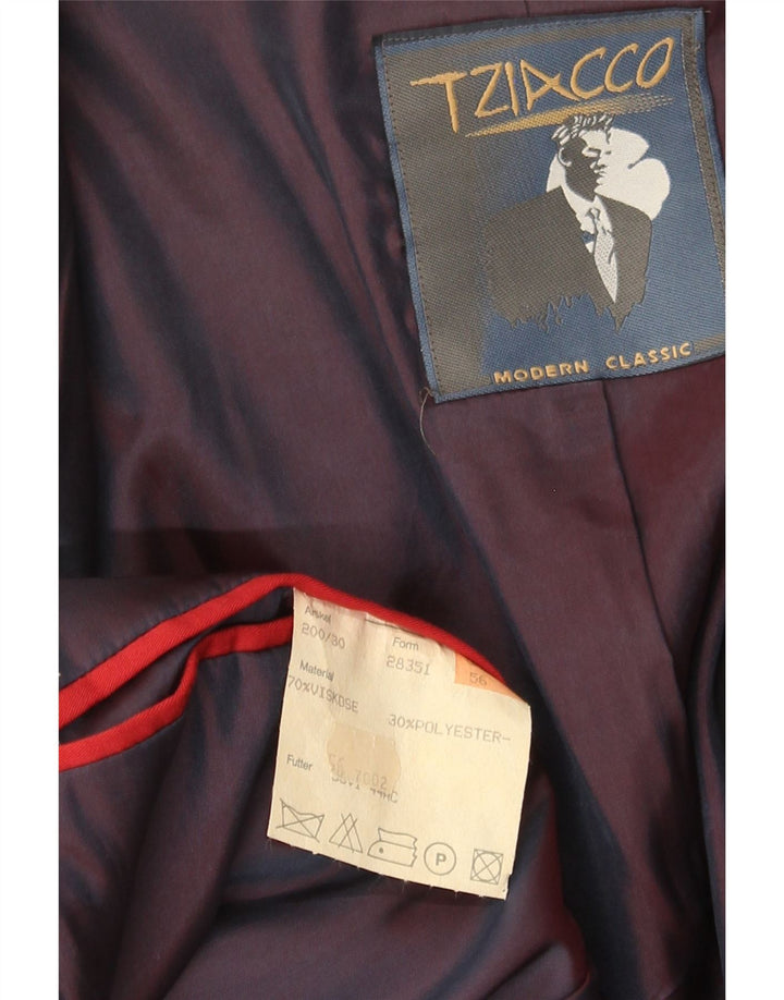 TZIACCO Mens Blazer Jacket IT 56 3XL Red Colourblock Viscose Vintage Tziacco and Second-Hand Tziacco from Messina Hembry 