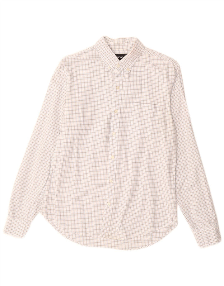 BONOBOS Camicia da uomo su misura a quadretti bianchi medio
