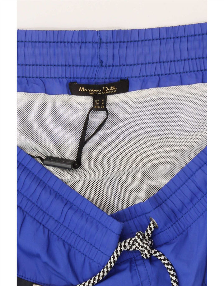 Pantaloncini da bagno da uomo Massimo Dutti blu medio color block