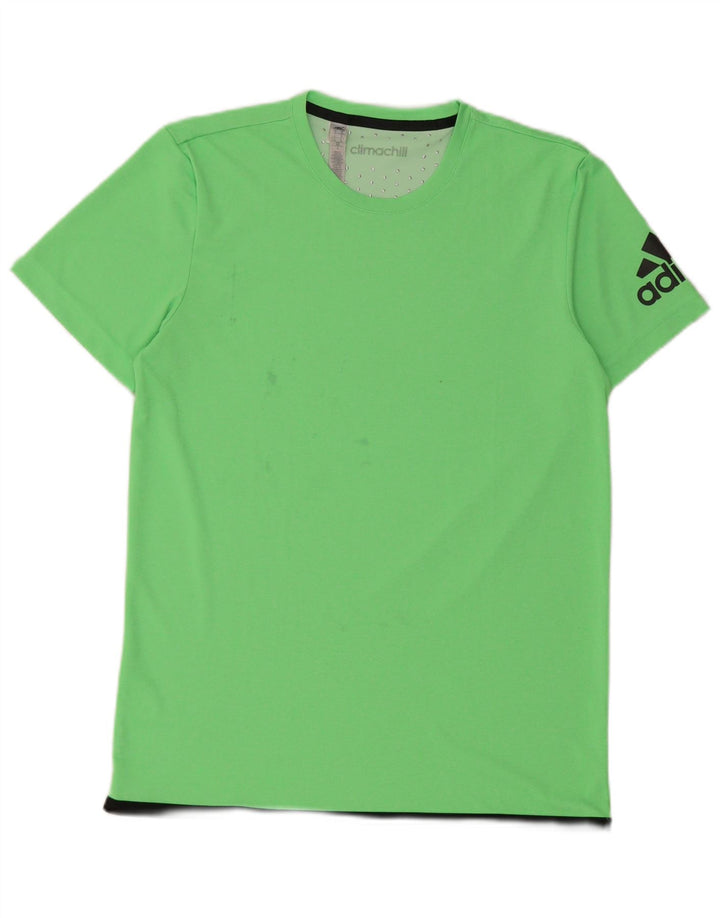 Maglietta grafica Adidas Climachill da uomo, colore verde medio
