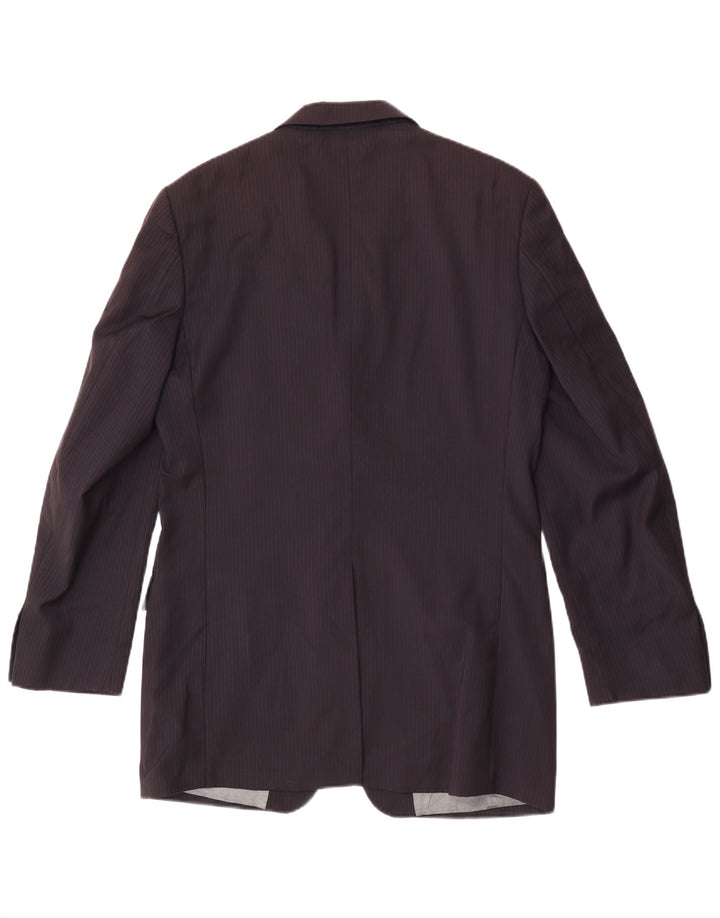 Giacca blazer da uomo Marks & Spencer UK 38 gessato medio blu navy