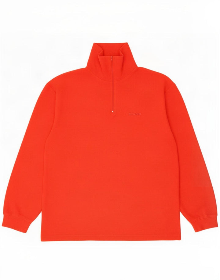 Maglione in pile da uomo Invicta con zip e collo XL rosso poliestere