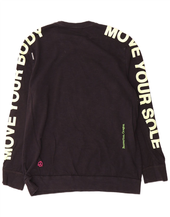 Felpa Nike da uomo con vestibilità grafica regolare, maglione grande, cotone nero