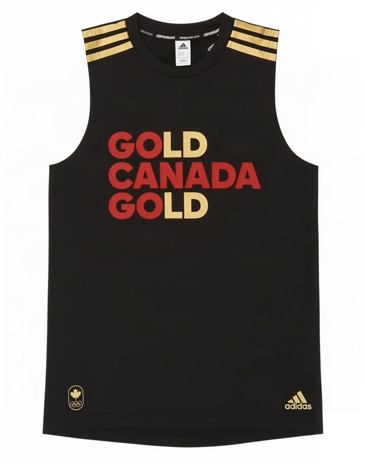 Canottiera grafica Adidas da ragazzo Canada 13-14 anni in poliestere nero