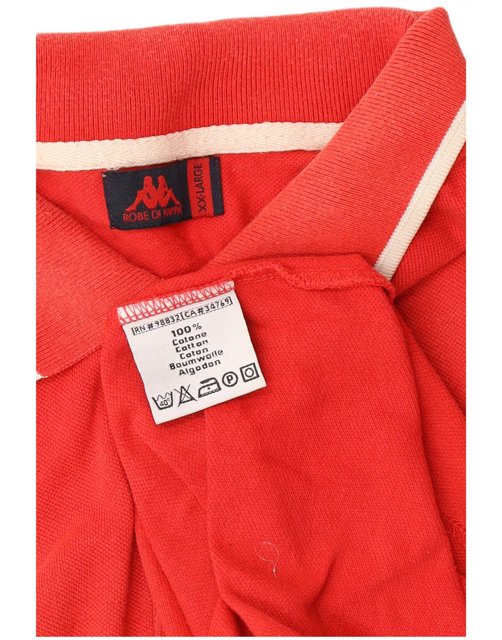 Polo da uomo KAPPA 2XL rossa in cotone