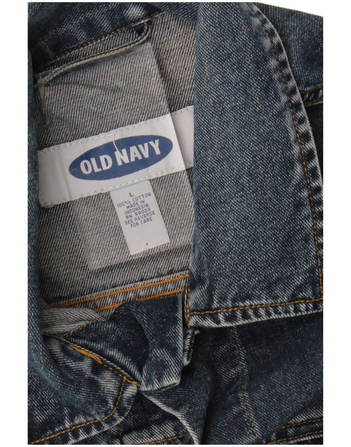 Giacca di jeans da uomo OLD NAVY UK 40 grande cotone blu navy